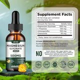 Etiqueta Supplement Facts de dilib glicinato de magnesio líquido sabor piña