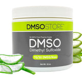 Frasco frontal de DMSOSTORE gel 70/30 de dimetilsulfóxido y aloe vera de 16 oz