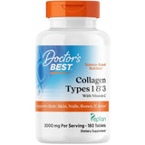 Frasco de suplemento Doctor's Best Colágeno Tipos 1 y 3 con Vitamina C 180 tabletas
