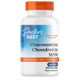 Frasco frontal de Doctor’s Best Glucosamina con Condroitina y MSM de 240 cápsulas