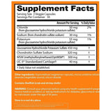 Información del suplemento de Doctor's Best con glucosamina, condroitina, MSM y UC-II