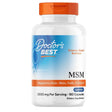 Frasco de suplemento Doctor's Best MSM 3000 mg 180 cápsulas