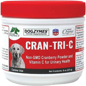 Envase de Dogzymes Cran-Tri-C en polvo, presentación de 8 oz para perros.