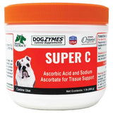 Envase frontal de Dogzymes Super C para perros, presentación de 1 lb