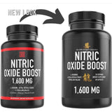 Etiqueta con información del suplemento Double Dragon Organics Óxido Nítrico 1600 mg 60 cápsulas