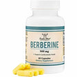 Double Wood berberina HCl 500 mg por cápsula, frasco de 60 cápsulas