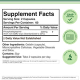 Supplement Facts de Double Wood Fosfatidilserina 300 mg por porción