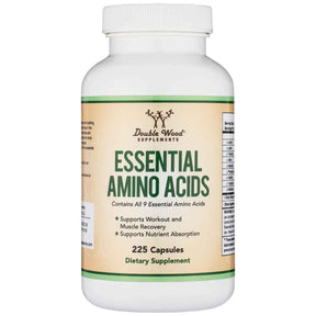Frasco de suplemento Double Wood Supplements Aminoácidos Esenciales 225 cápsulas