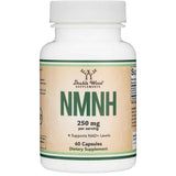 Frasco de suplemento Double Wood Supplements NMNH 250 mg 60 cápsulas