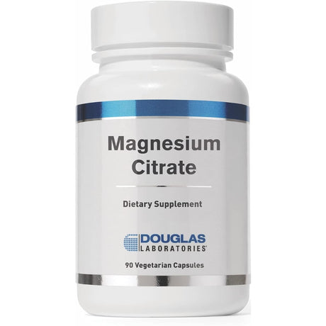 Frasco frontal de Douglas Laboratories citrato de magnesio 150 mg por cápsula, 90 cápsulas