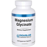 Envase frontal de Douglas Laboratories Magnesio Glicinato con presentación de 120 cápsulas vegetarianas