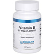 Frasco de suplemento Douglas Laboratories Vitamina D3 1000 UI 100 Tabletas