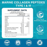 Tabla nutricional del suplemento Dr-Foster Péptidos de Colágeno Marino 1.1 lbs