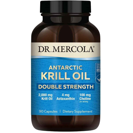 Frasco de suplemento Dr. Mercola Aceite de Krill Antártico 90 cápsulas
