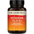 Frasco de suplemento Dr. Mercola Vitaminas D3 y K2 30 cápsulas