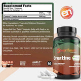 Tabla nutricional del suplemento Earthnutri Monohidrato de Creatina Creapure® 105 Cápsulas