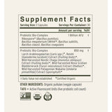 Tabla nutricional del suplemento enviromedica Terraflora Daily Care 60 cápsulas