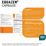 Tabla nutricional del suplemento EQUAZEN Omega-3 y Omega-6 180 cápsulas