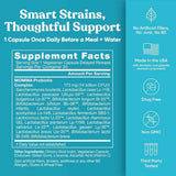 Tabla nutricional del suplemento Momma Probiotics Pre y Postnatal de EU Natural 30 cápsulas vegetarianas