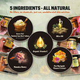 Lista de 5 ingredientes naturales del Evil Goods Bálsamo Batido de Sebo y Miel Cítrico 4 oz