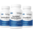 Kit de 3 frascos de suplemento Fairhaven Health Pack de Inicio de Fertilidad Masculina (FertilAid, CountBoost y MotilityBoost).