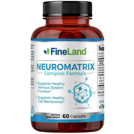Frasco de suplemento FineLand NEUROMATRIX Complex Formula 60 cápsulas