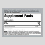 Tabla nutricional del suplemento Fitness Labs Monohidrato de Creatina Alemana (Creapure®) 5000 mg 300 Cápsulas