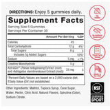 Información del suplemento de Force Factor creatina monohidratada, sabor naranja, 150 gomitas.