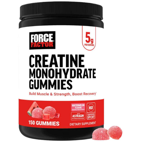 Force Factor creatina monohidratada, sabor sandía, 150 gomitas.