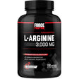 Frasco de suplemento Force Factor L-Arginina HCl 3000 mg 150 cápsulas