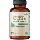 Frasco de suplemento Futurebiotics Longjack Tongkat Ali 300 cápsulas