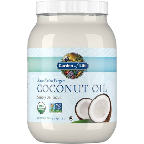 Frasco de suplemento Garden of Life Aceite de Coco Extra Virgen 1.6 l