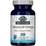 Frasco Garden of Life Dr. Formulated Advanced Omega, 60 cápsulas blandas.