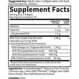 Información del suplemento de Garden of Life Dr. Formulated Advanced Omega, 60 cápsulas blandas.