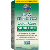 Frasco de suplemento Garden of Life Probióticos Raw Colon Care 30 cápsulas