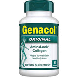 Frasco de suplemento Genacol Colágeno AminoLock 90 cápsulas