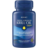 Frasco de suplemento GNC Aceite de Krill 220 mg 60 cápsulas blandas