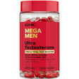 Frasco de GNC Mega Men fórmula con HMB y Tesnor para hombres de 120 cápsulas