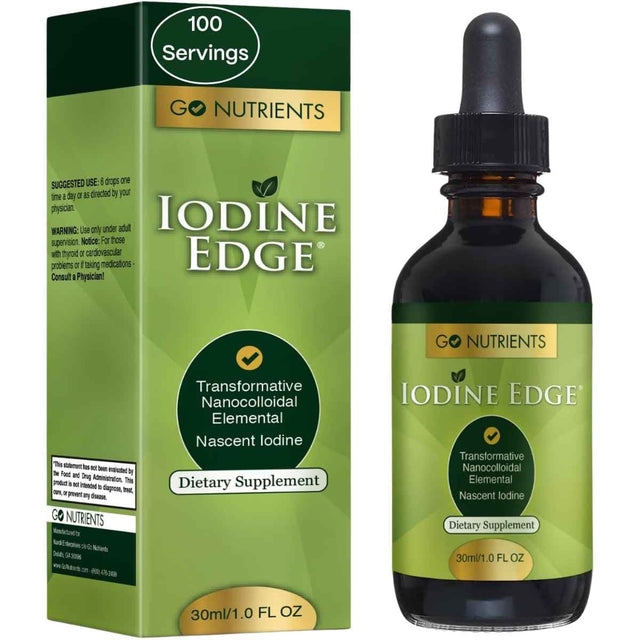 Frasco de suplemento Go Nutrients Yodo Naciente 2694 mcg 30 ml