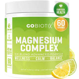 Frasco de suplemento GoBiotix Complejo de Magnesio sabor Lima Limón 420 mg 60 porciones