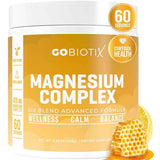 Frasco de suplemento GoBiotix Complejo de Magnesio sabor Miel Cítrica 420 mg 60 porciones
