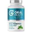 Frasco de suplemento Great Oral Health Probióticos Orales Avanzados Menta Fresca 60 tabletas masticables