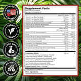 Tabla nutricional del suplemento Hairo Nutrition Biotina 60 cápsulas