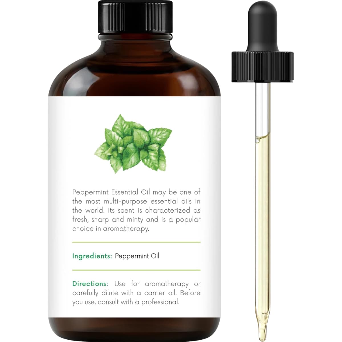 Etiqueta posterior de Handcraft Blends aceite esencial de menta de 118 ml