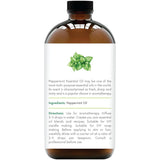 Etiqueta posterior de Handcraft Blends aceite esencial de menta de 473 ml