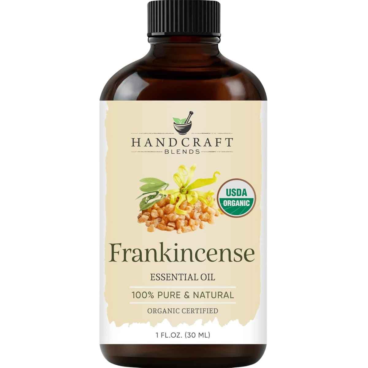 Frasco de Aceite Esencial de Incienso Orgánico Handcraft Blends 30 mL en gotas