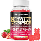 Happyummmm Monohidrato de Creatina 5000 mg - Sabor Fresa - 90 Gomitas - Haz Tu Pedido
