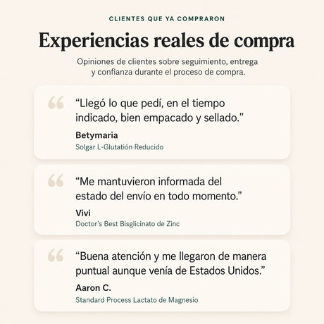Imagen con reseñas reales de clientes sobre su experiencia de compra en Haz Tu Pedido, destacando seguimiento del envío, entrega puntual, empaque seguro y confianza durante el proceso.