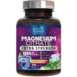 Frontal de Health Nutrition Naturals citrato de magnesio 240 cápsulas