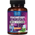 Frasco de glicinato de magnesio Health Nutrition Naturals de 60 tabletas
